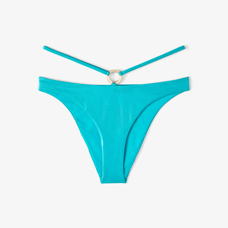 Cleora
Malibu Metallic Regenerated Nylon and Lyra Cut-Out Bikini Brief 1