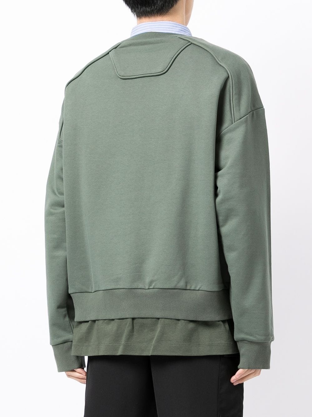 tonal layered sweatshirt - 4