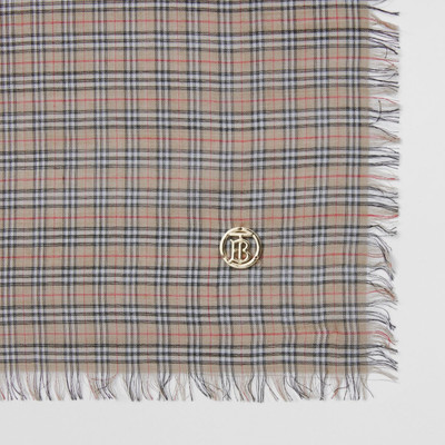 Burberry Lightweight Check Wool Silk Scarf outlook