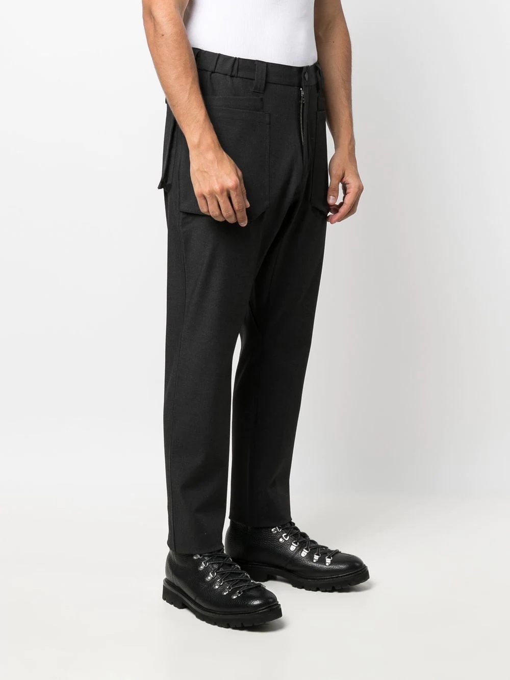 double-pocket tapered trousers - 3