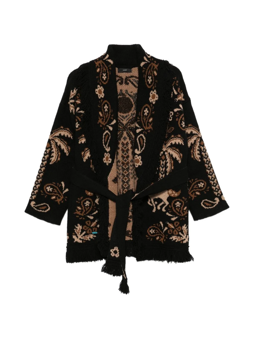 Island Roots Foulard fringed cardigan - 1