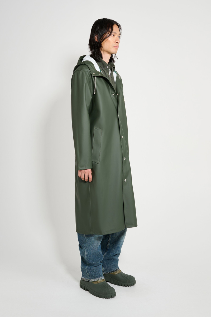 Stutterheim Stockholm Long Raincoat Green outlook