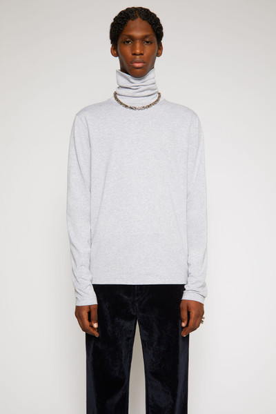 Acne Studios Roll-neck jersey top pale grey melange outlook