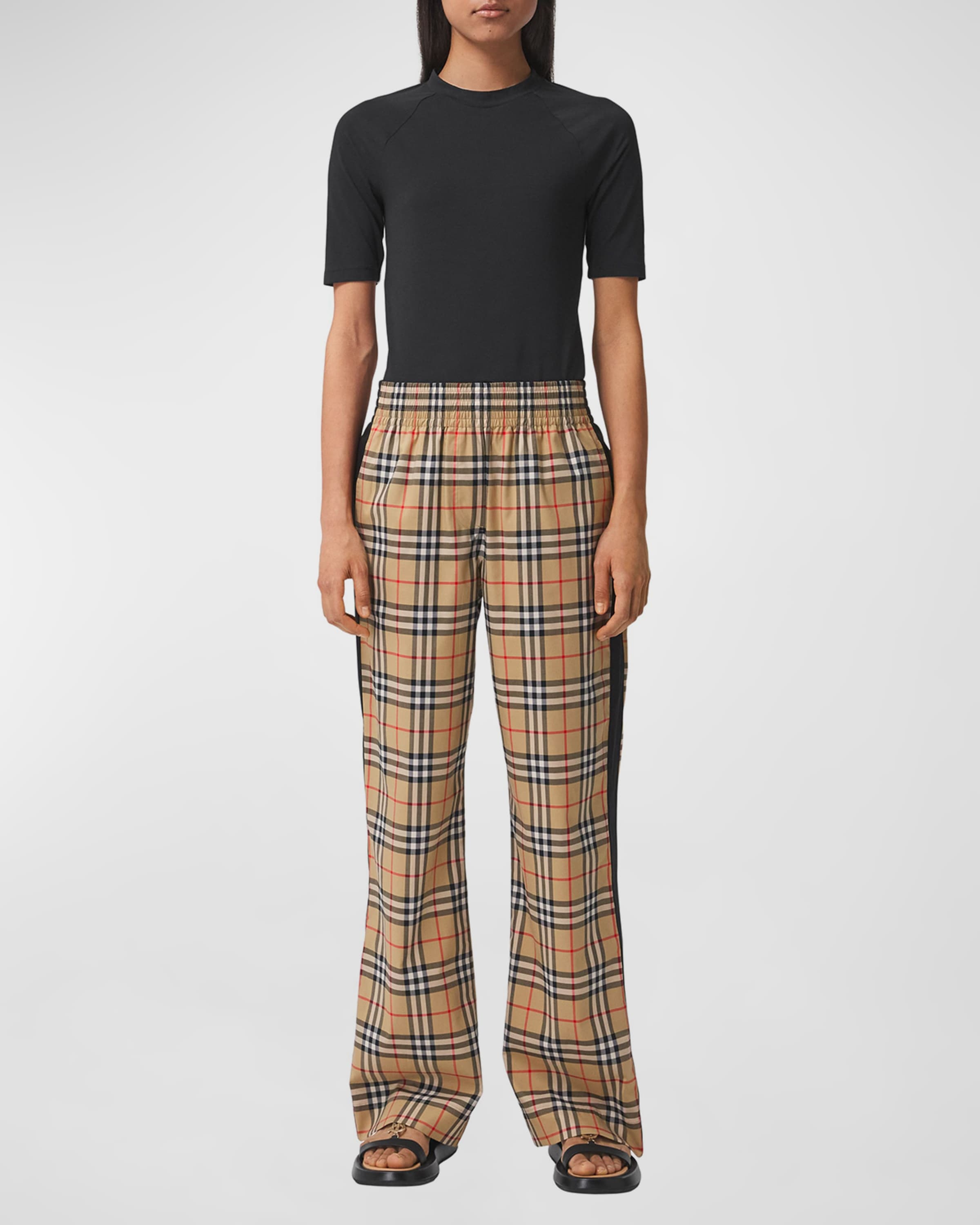 Louane Side Stripe Vintage Check Trousers - 3