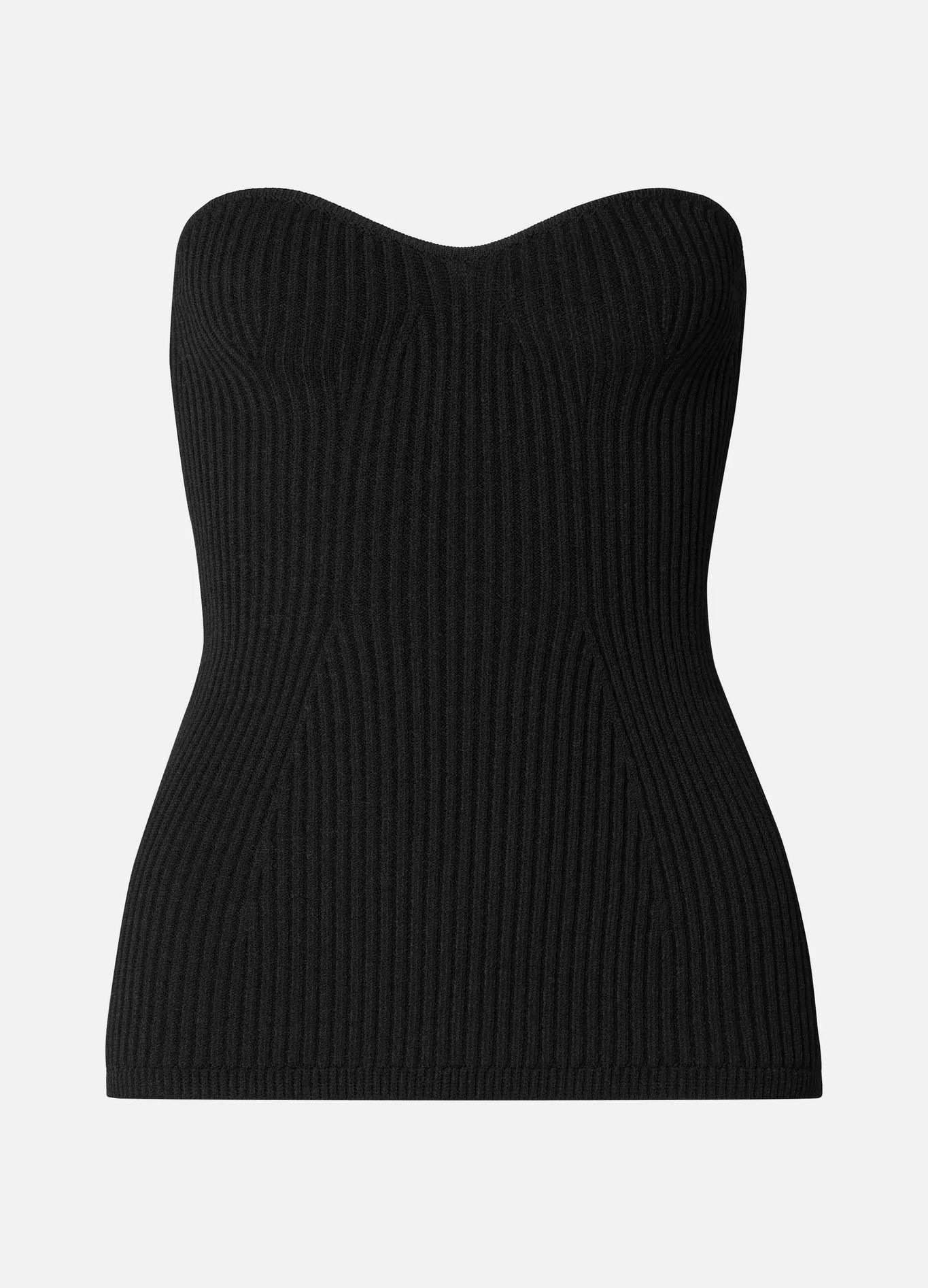 Lucie strapless ribbed-knit top - 1