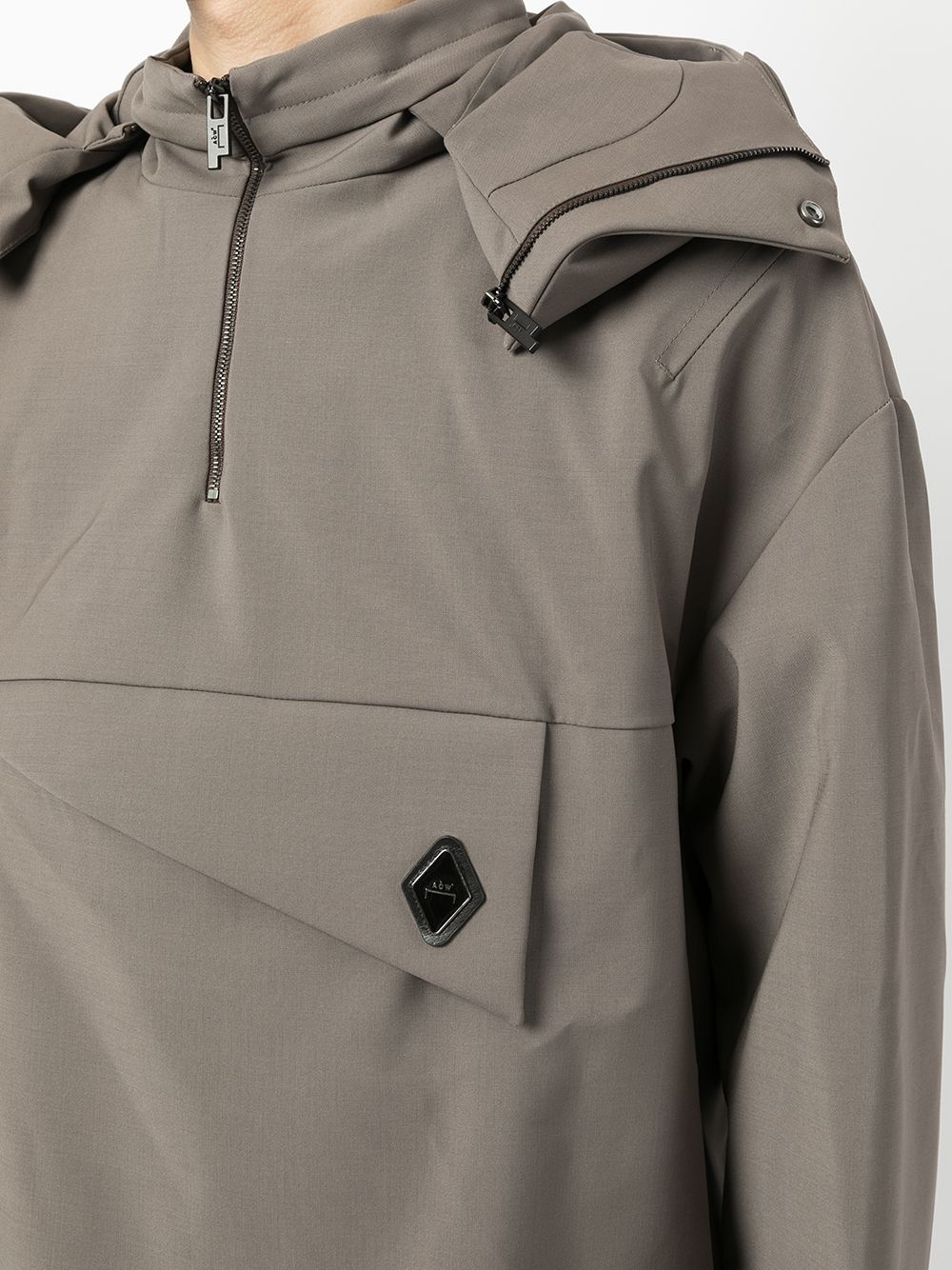 panelled hooded coat - 5