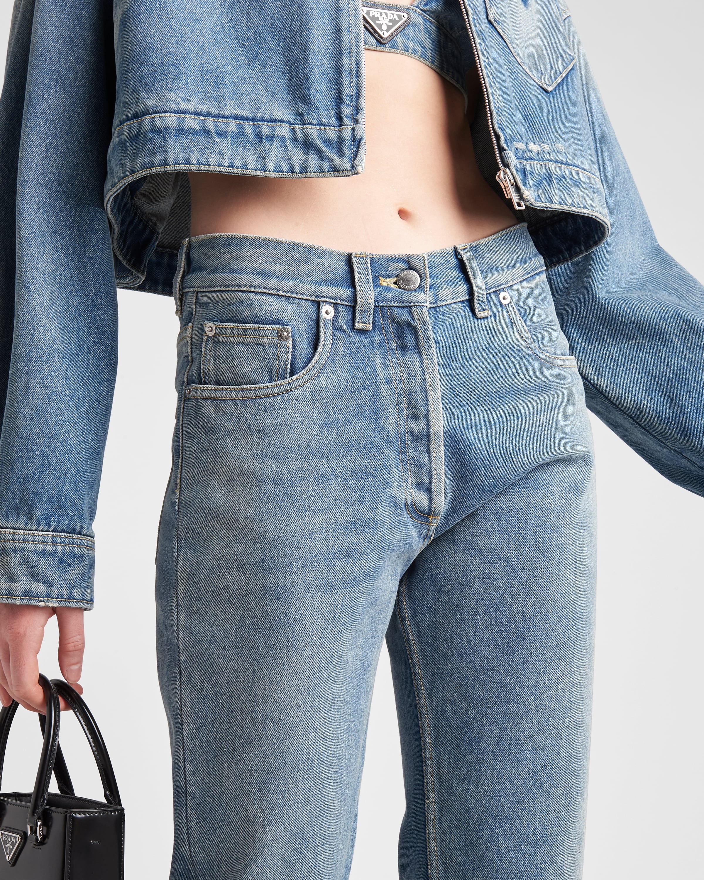 Organic denim five-pocket trousers - 4