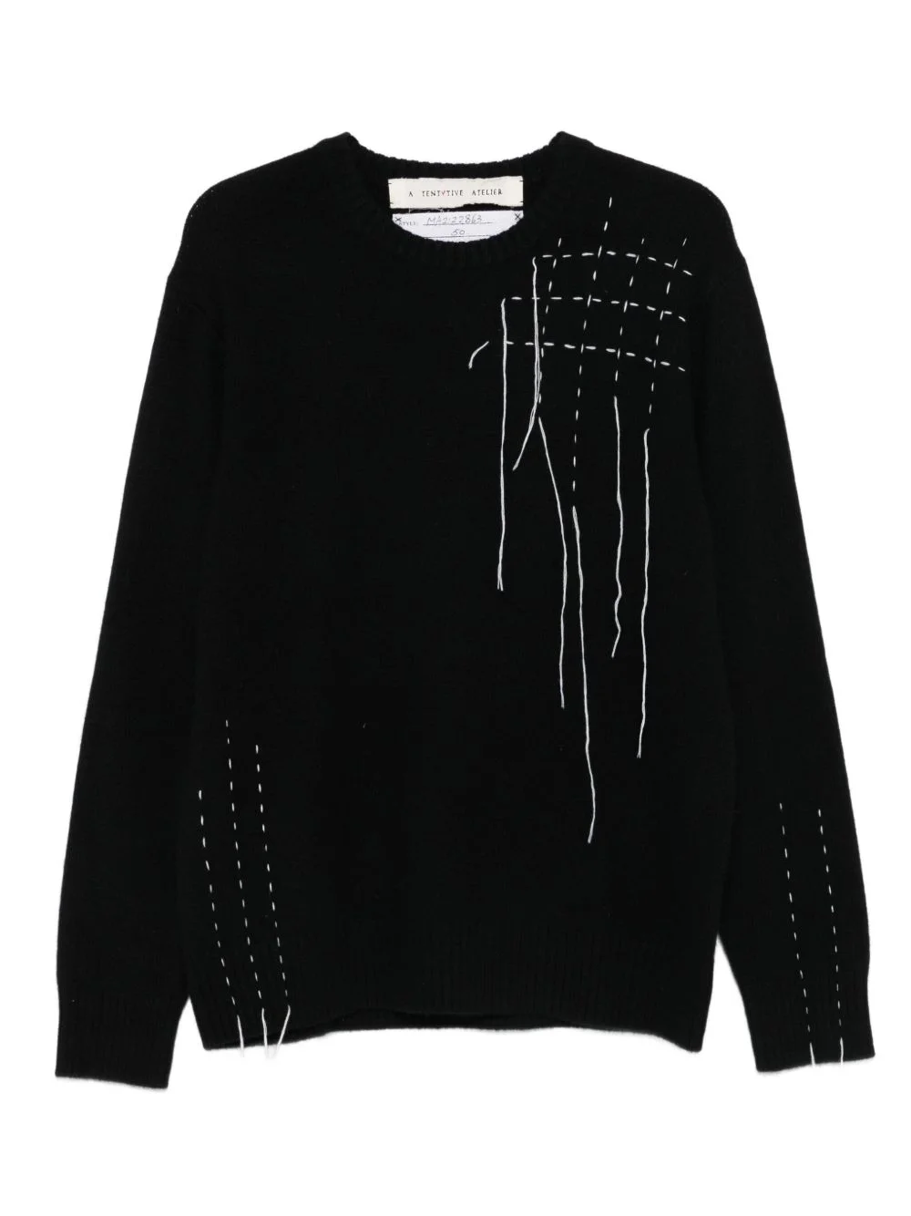 stitch-detail sweater - 1