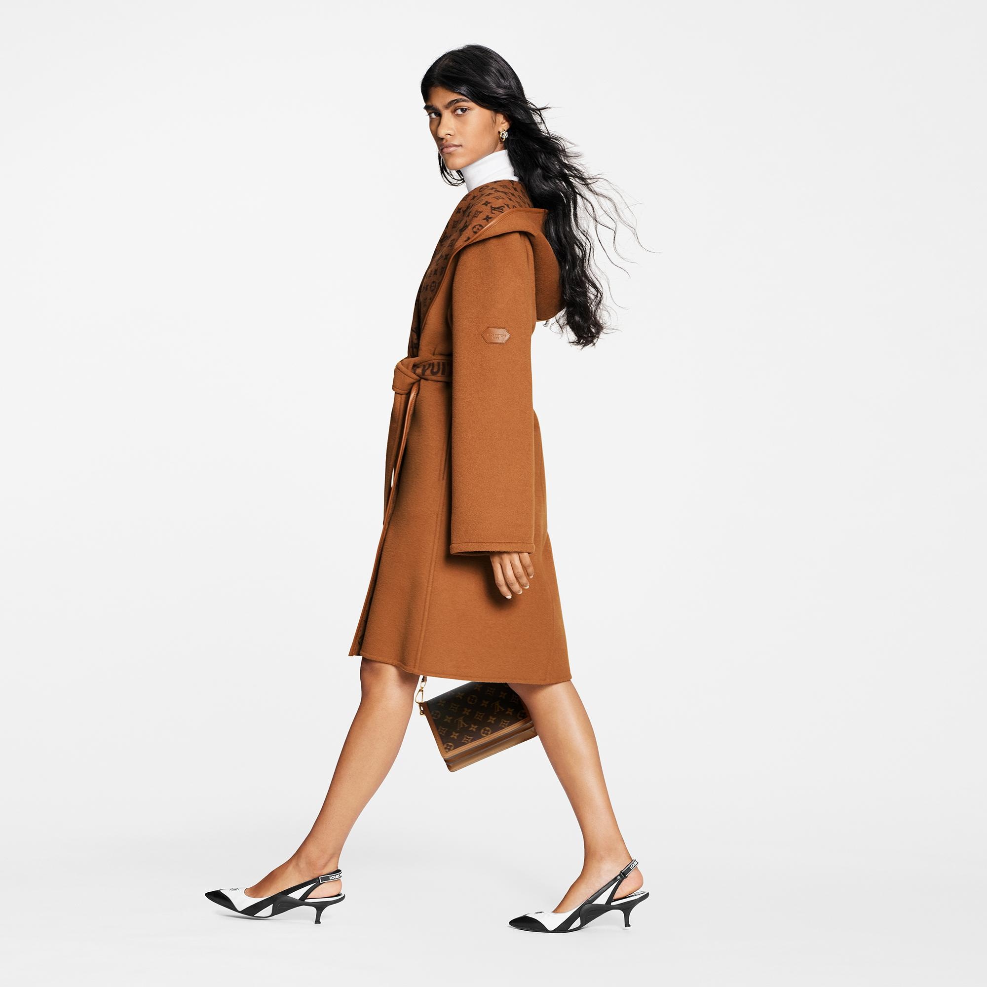 Signature Double Face Hooded Wrap Coat - 4