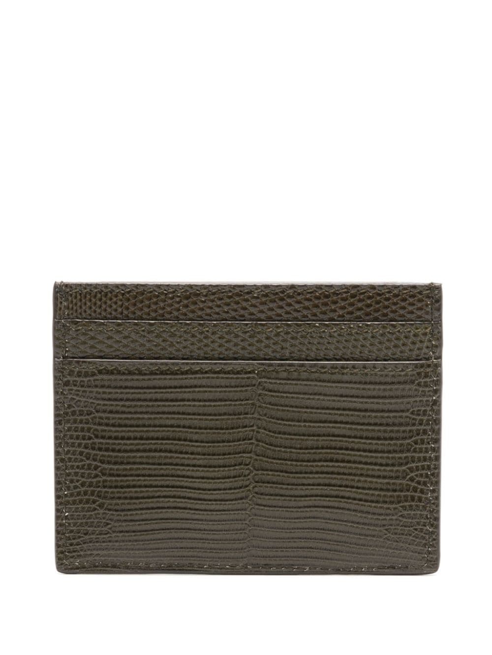 logo-stamp embossed-leather cardholder - 2