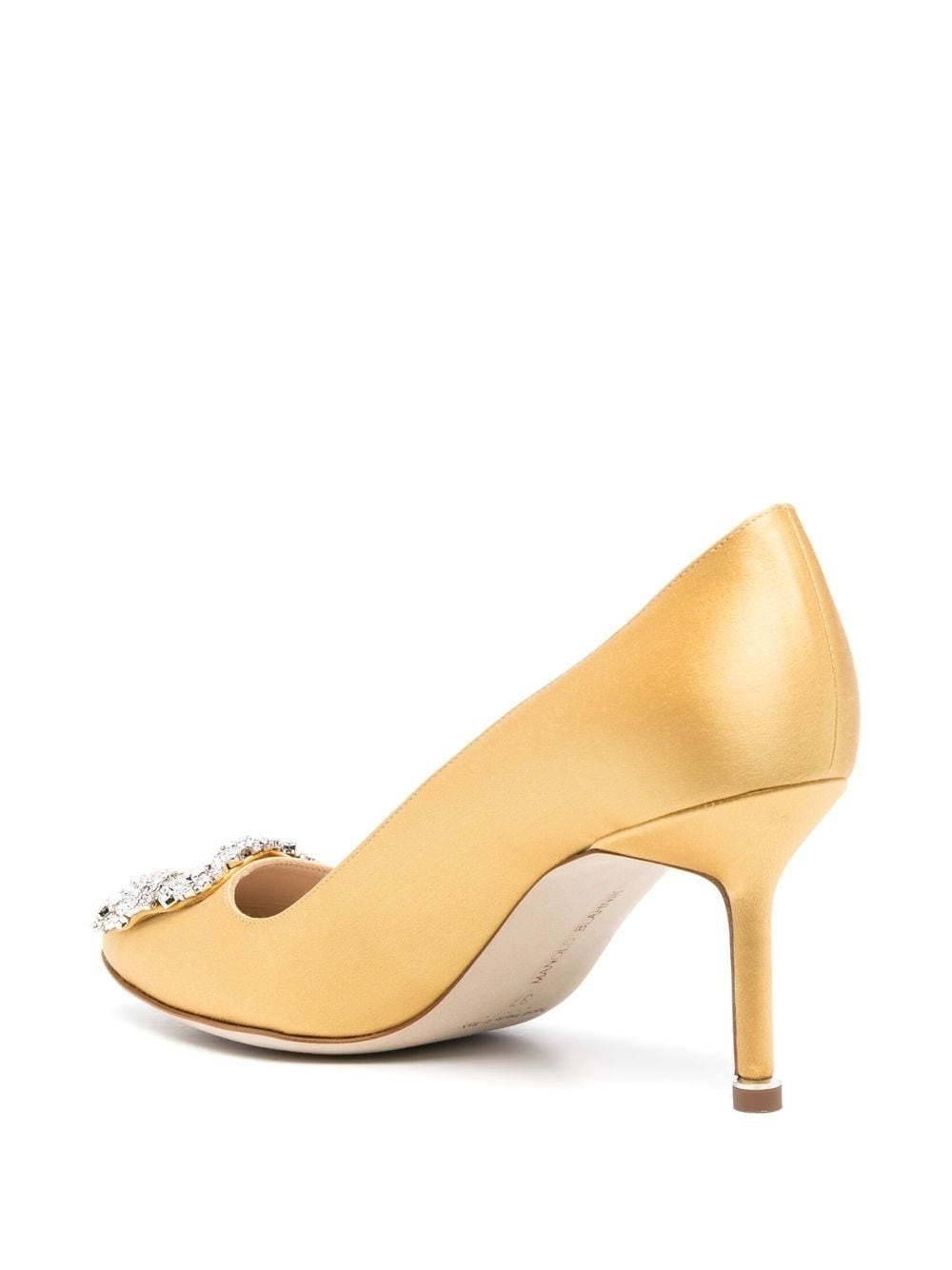 Hangisi 70mm crystal-buckle pumps - 3