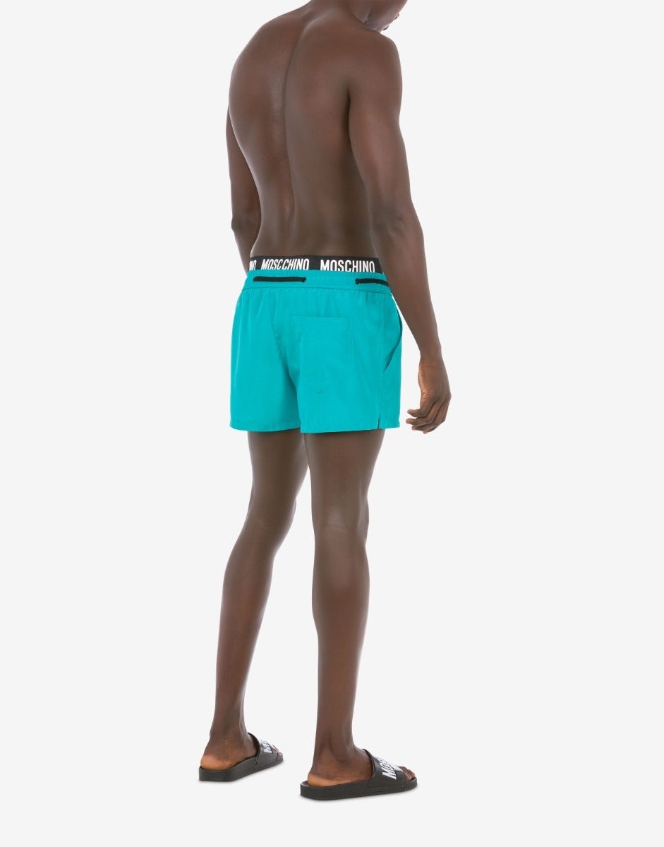 RUBBER LOGO SWIM TRUNKS - 4