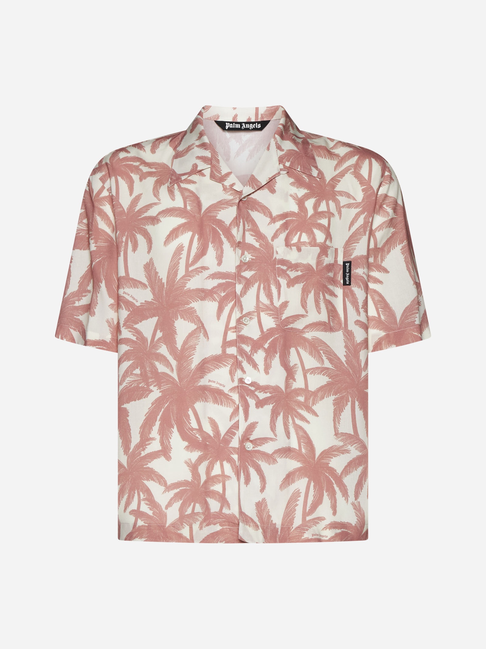 Palm print viscose shirt - 1