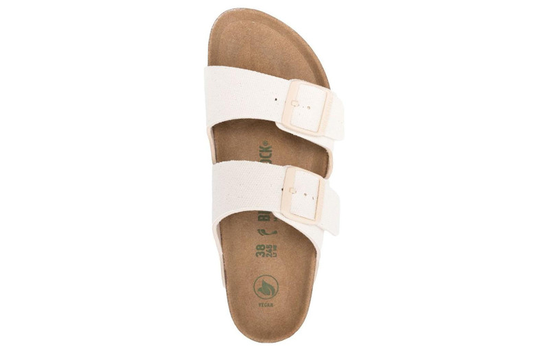 Birkenstock 애리조나 Vegan 직물 좁은 적합 샌들 'Eggshell' 1022679 3