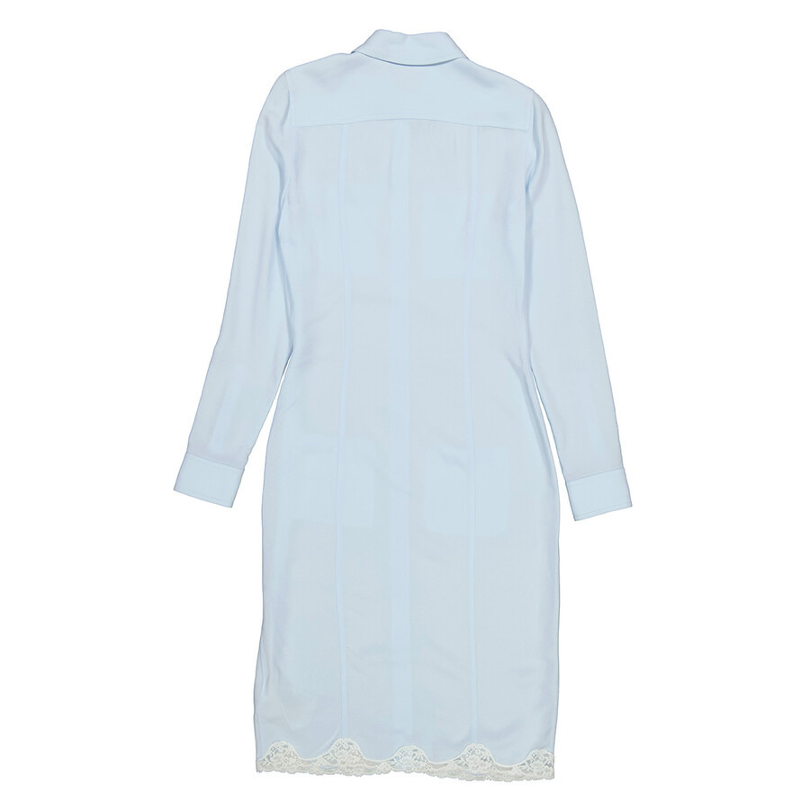 Burberry Classic Collar Lace-Trim Shirt Dress - 2