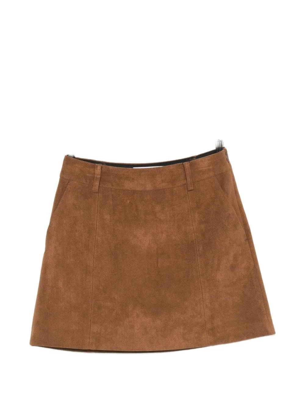 Suede effect mini skirt - 1