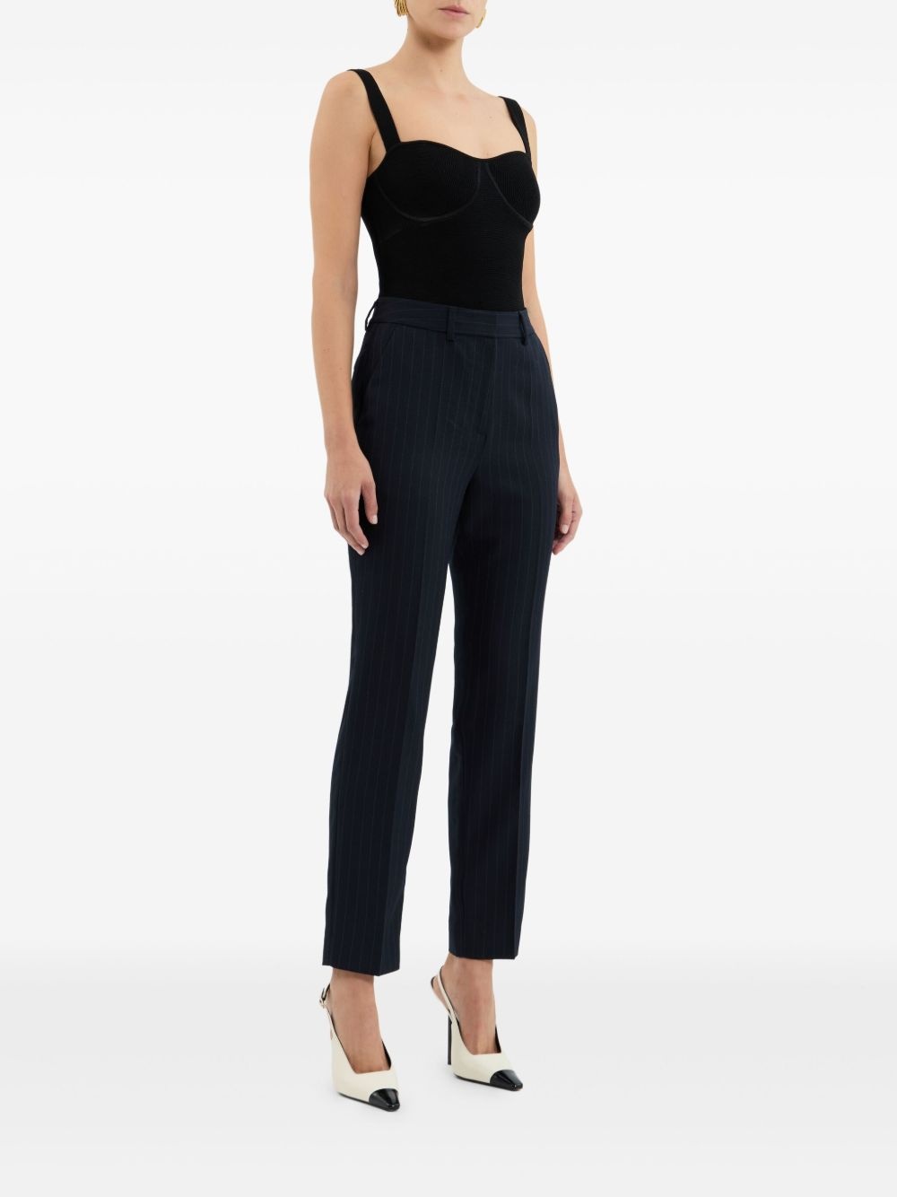 Maxwell pinstriped tailored trousers - 3