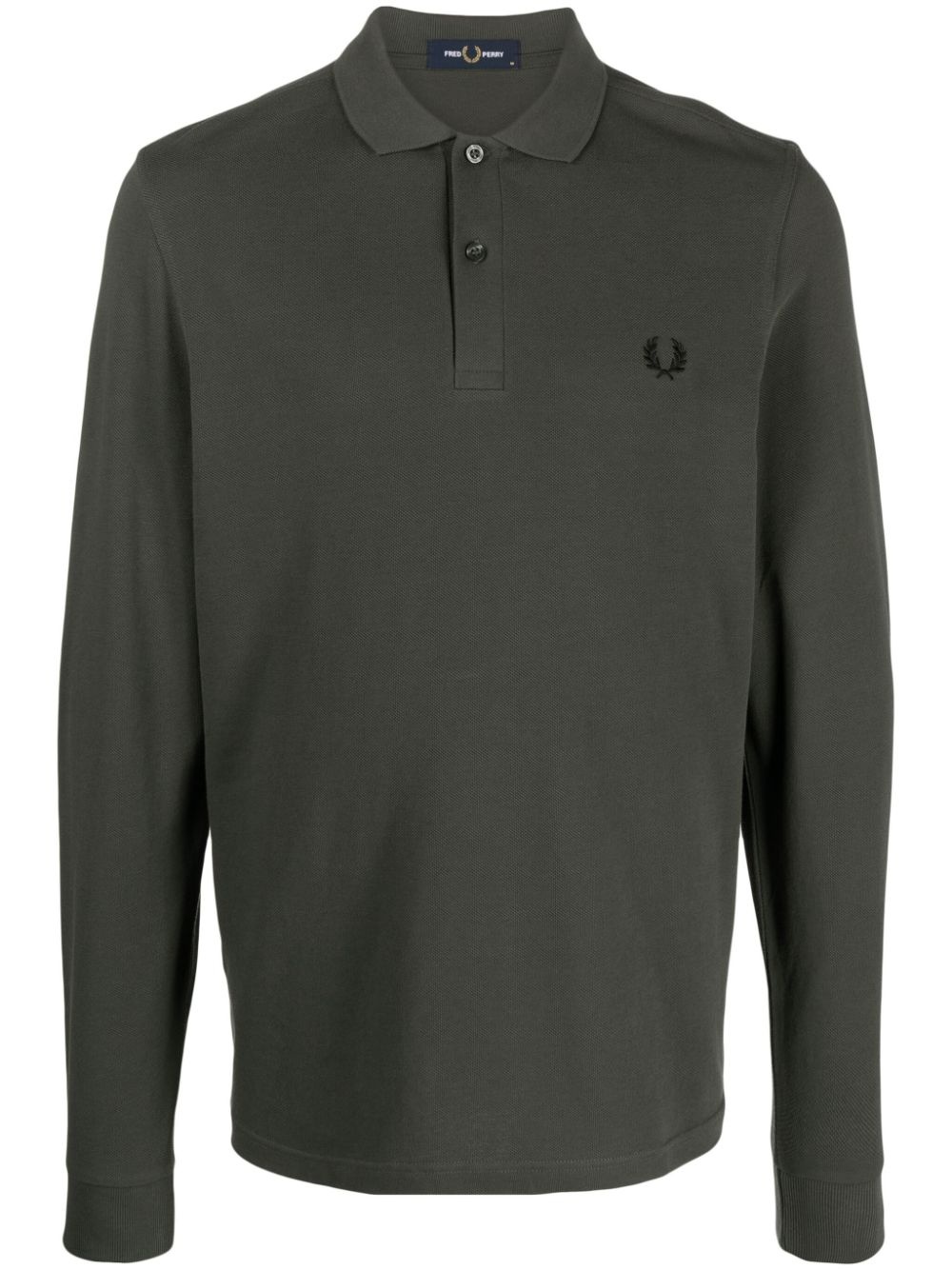 logo-embroidered cotton polo shirt - 1