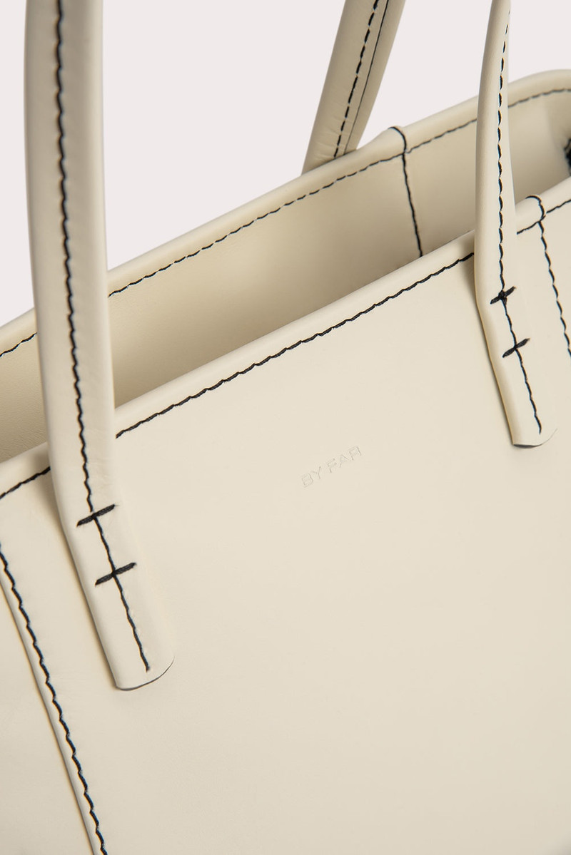 BAR TOTE CREAM BOX CALF LEATHER 3