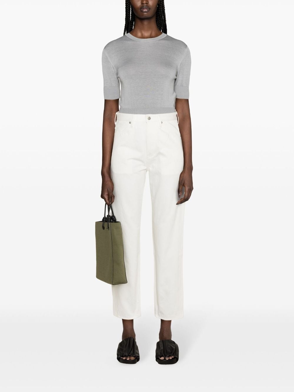 mid-rise straight jeans - 2