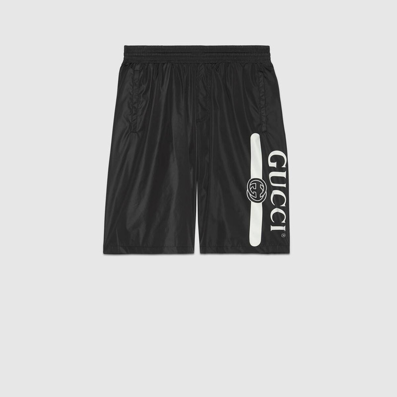 Gucci logo print swim shorts 1