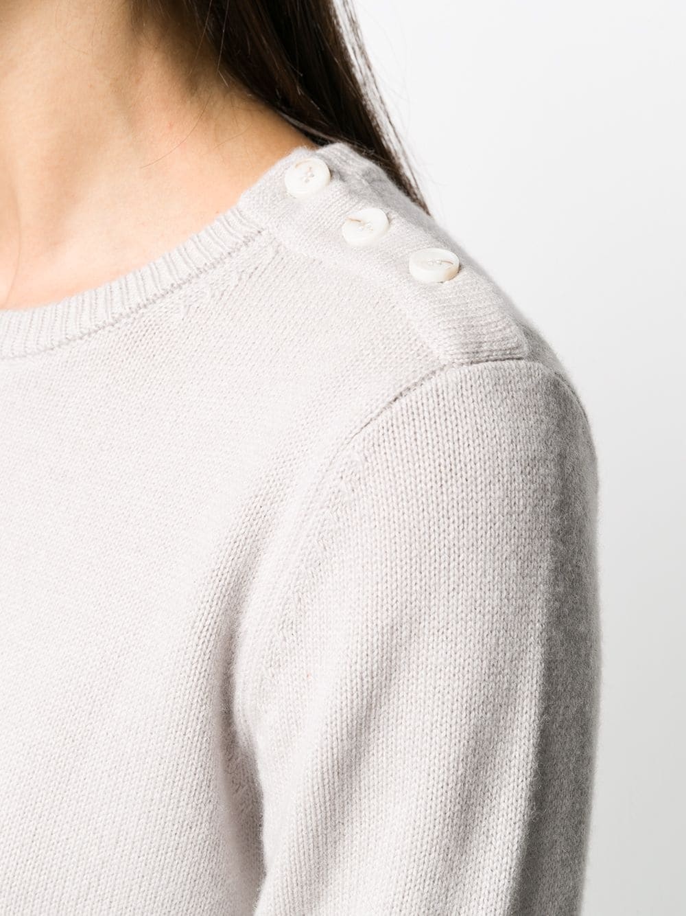 ribbed edge crew neck jumper  - 5