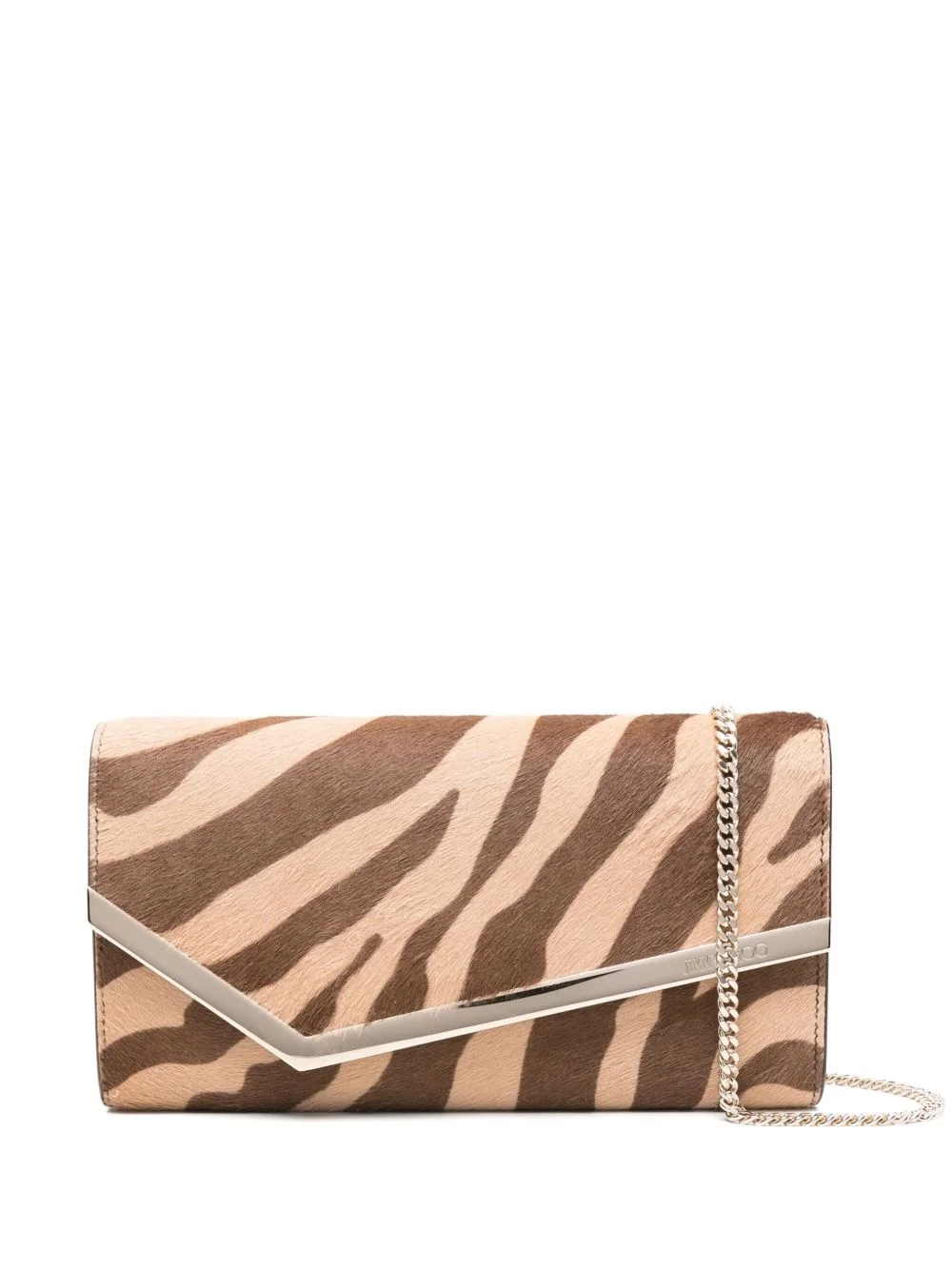 Emmie zebra-print clutch bag - 1