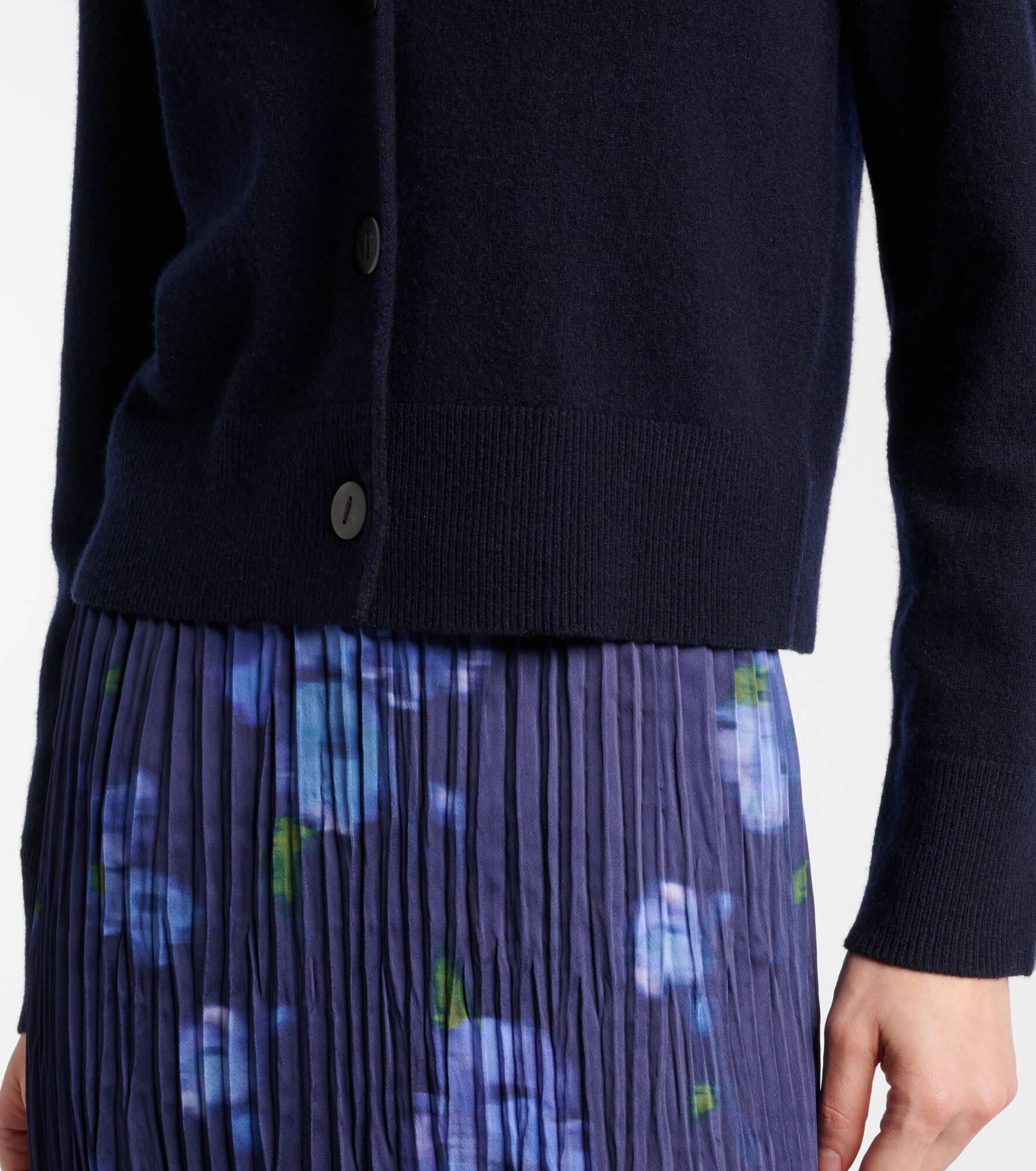 Cropped wool and cashmere cardigan - 5