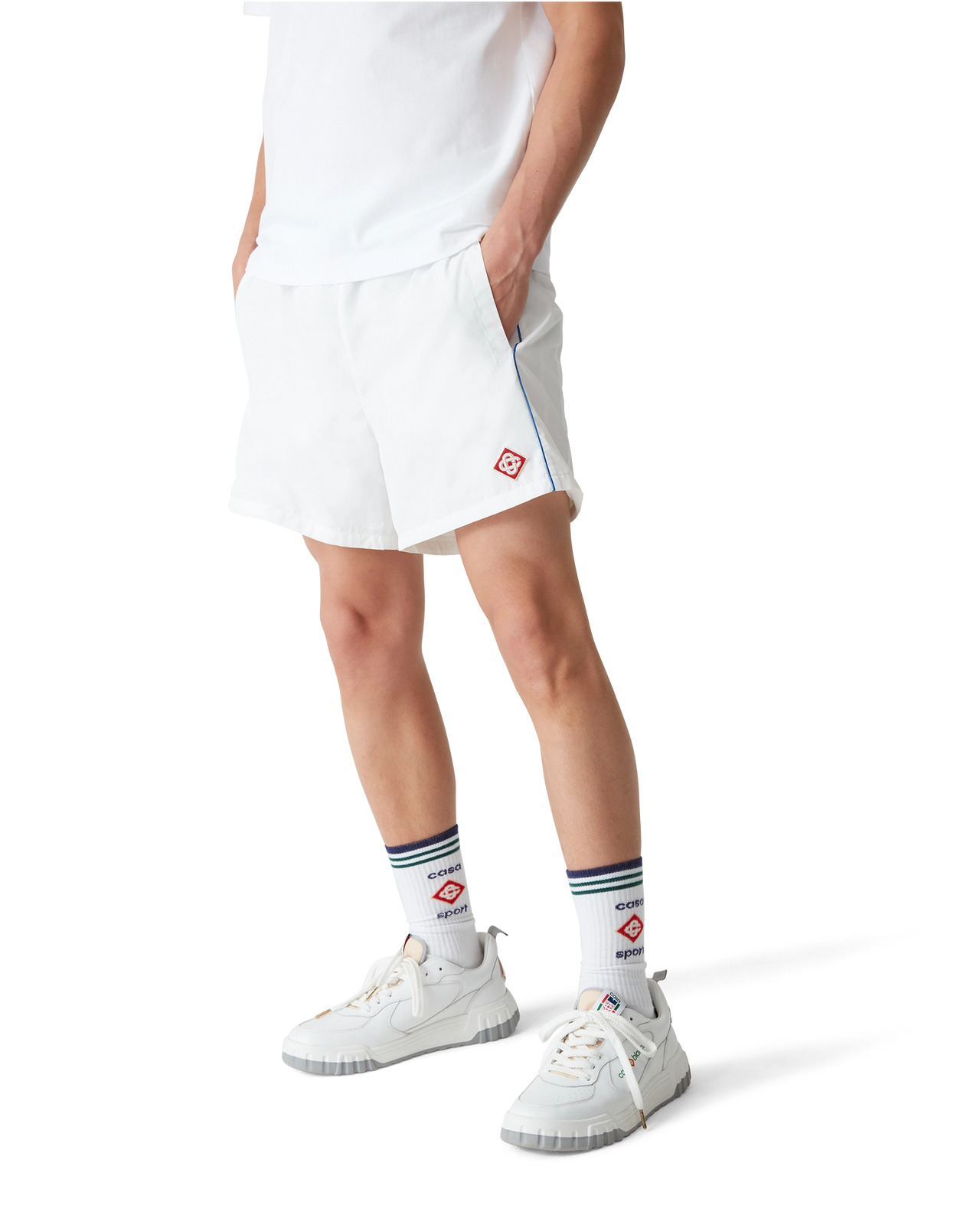 Midnight Acropolis Windbreaker Shorts | Casablanca Paris - 4