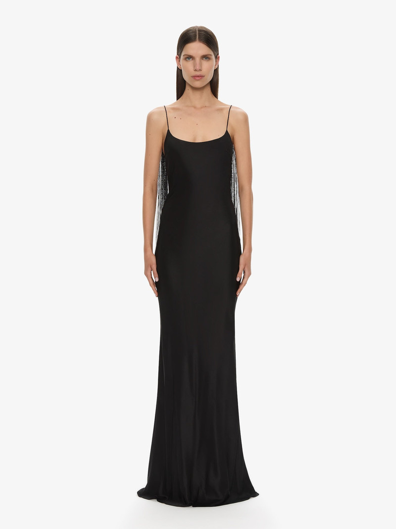 Lattice Lace Silk Gown 1