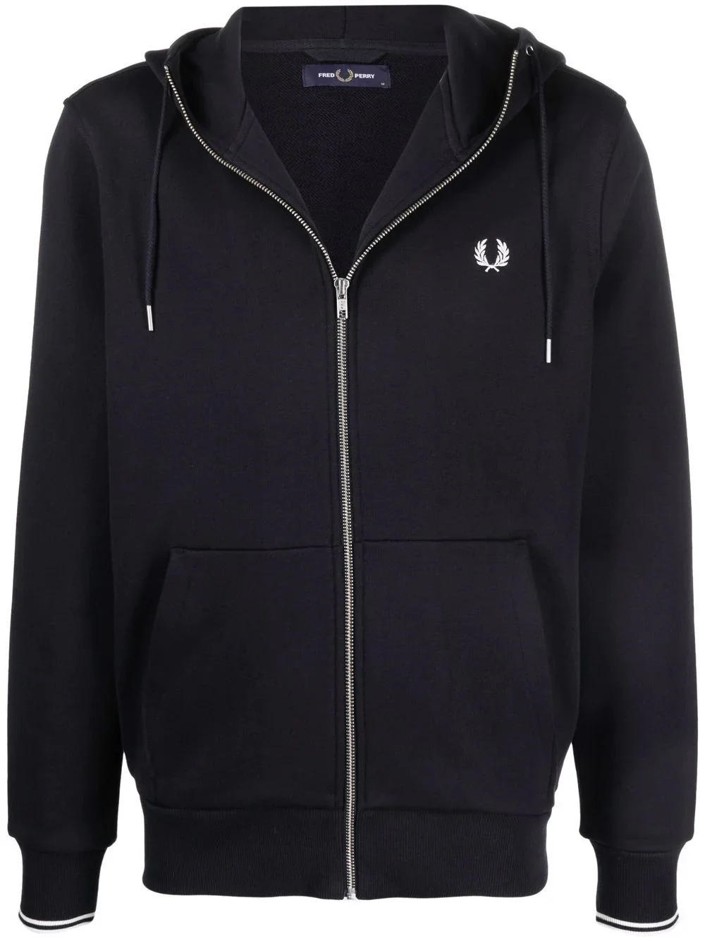 embroidered logo hoodie - 1