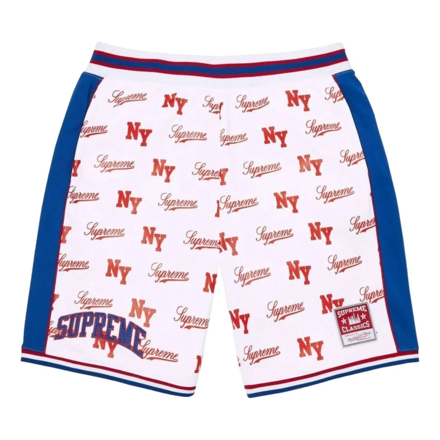 Supreme x Mitchell & Ness SS26 Monogram Basketball Short 'White' SUP-SS26-221-WHT - 1