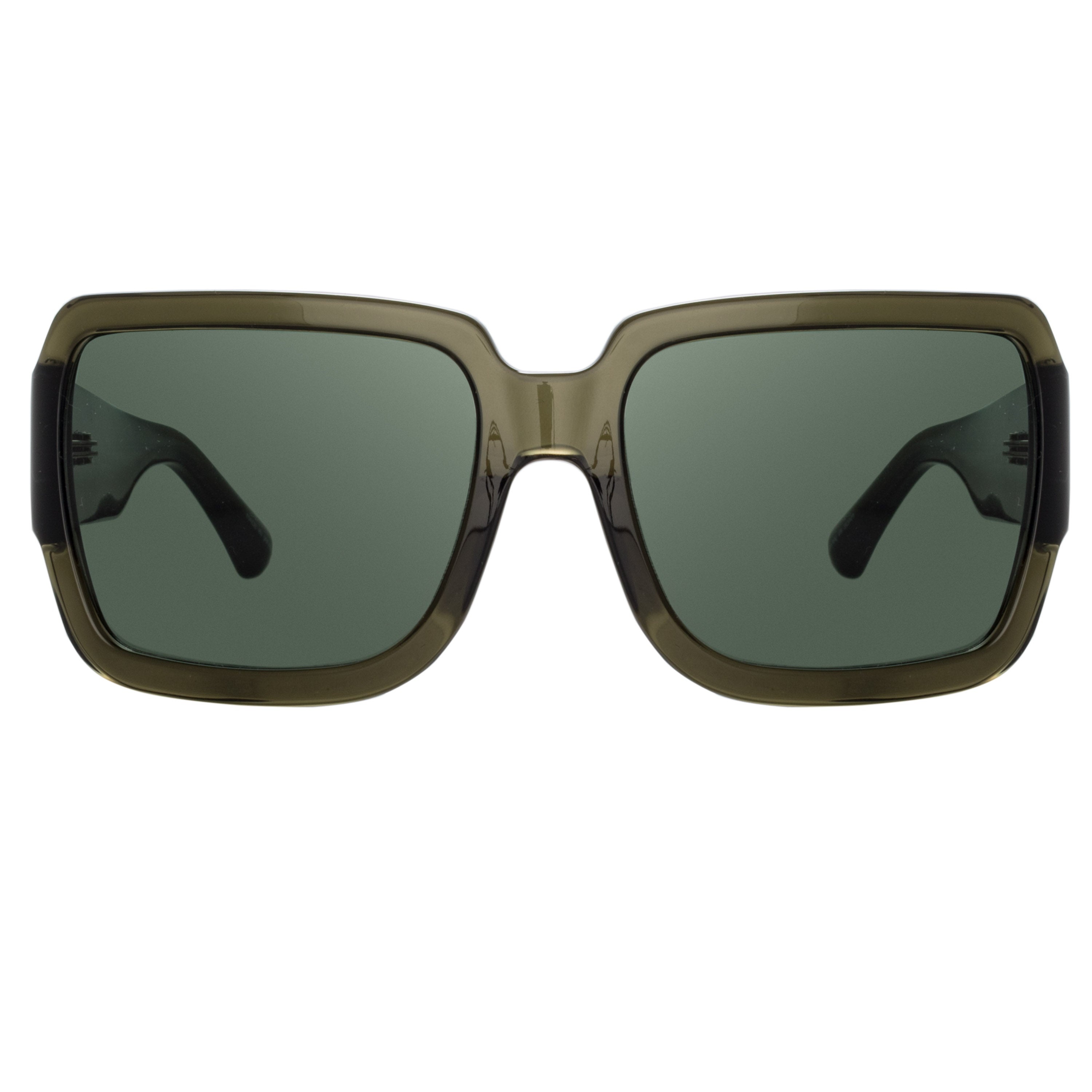 DRIES VAN NOTEN OVERSIZED SUNGLASSES IN KHAKI - 1