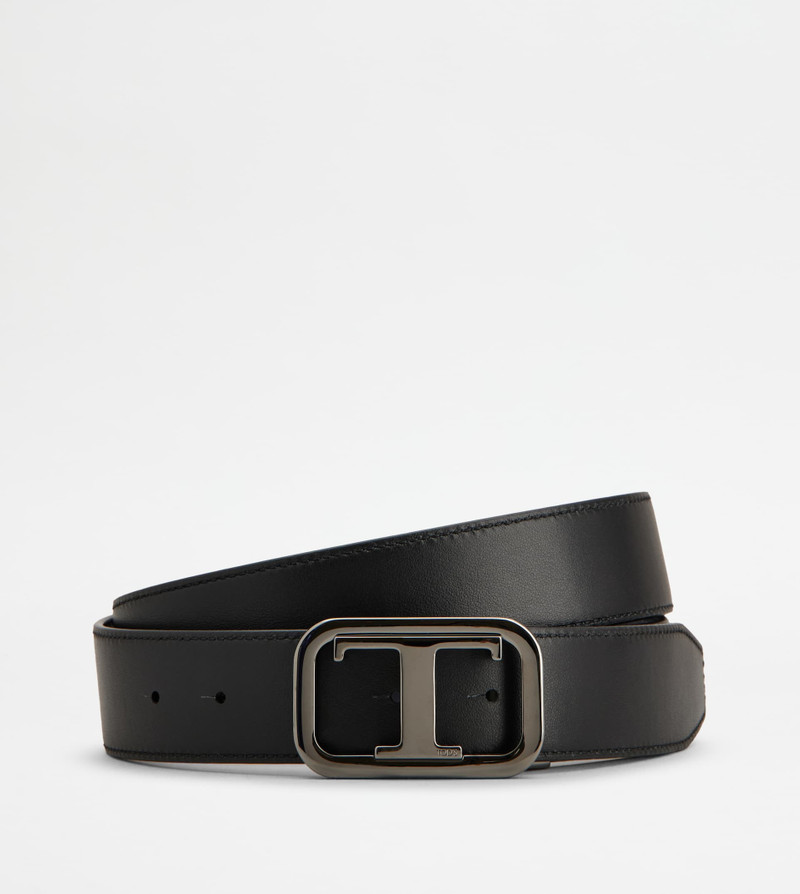 Tod's ADJUSTABLE AND REVERSIBLE BELT IN LEATHER - GREY, BLACK outlook