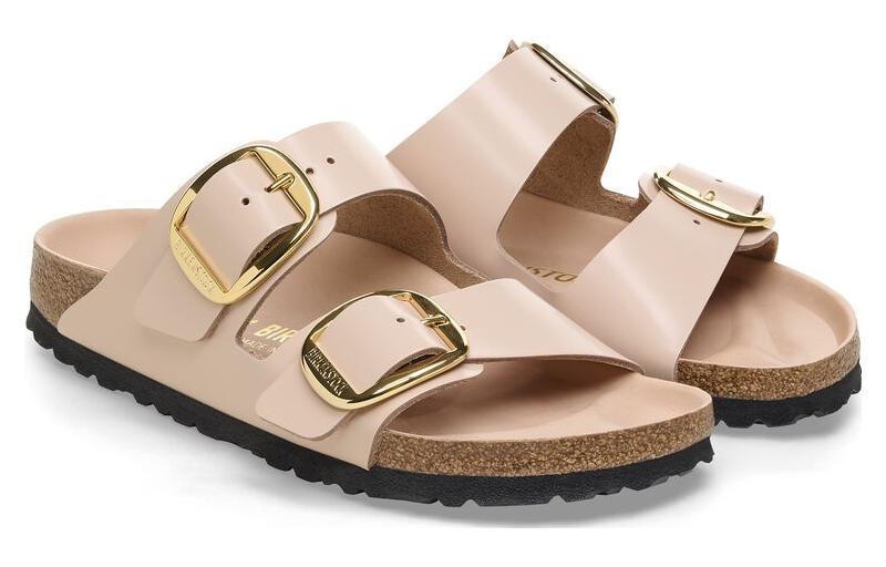 (WMNS) Birkenstock Arizona Big Buckle Nubuk Leather Narrow Fit 'Soft Pink' 1026553 - 3