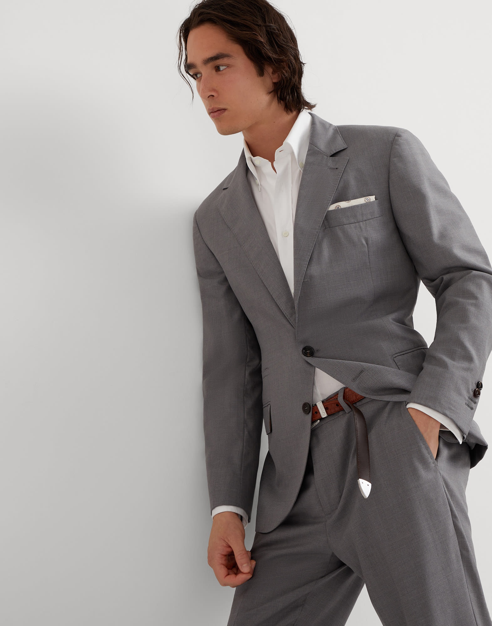 Virgin wool and silk lightweight hopsack blazer - 4