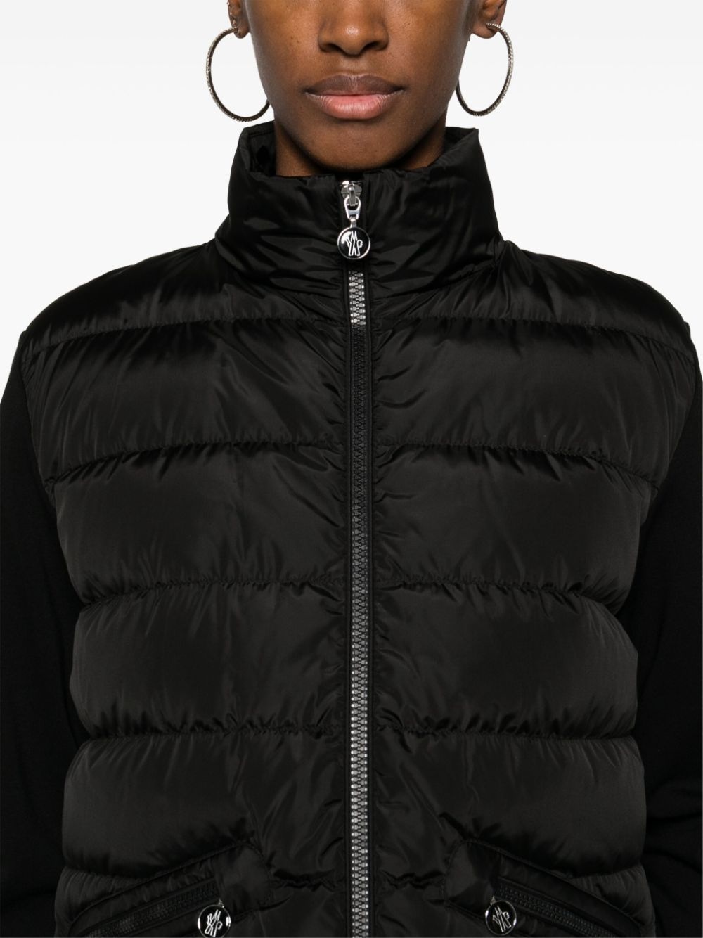 panelled puffer jacket - 5