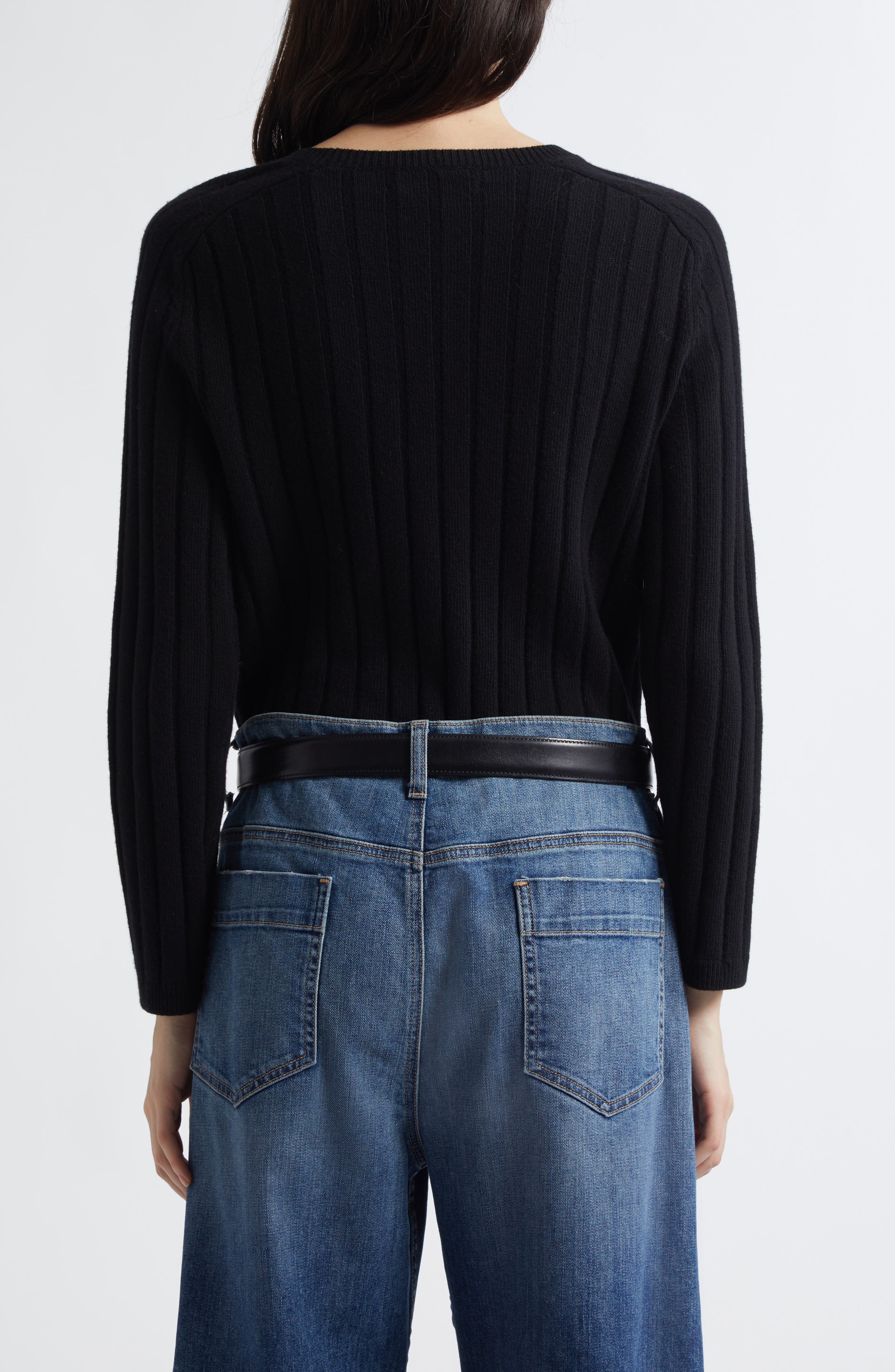 Nili Lotan Alise Rib Cashmere Sweater in Black at Nordstrom - 2