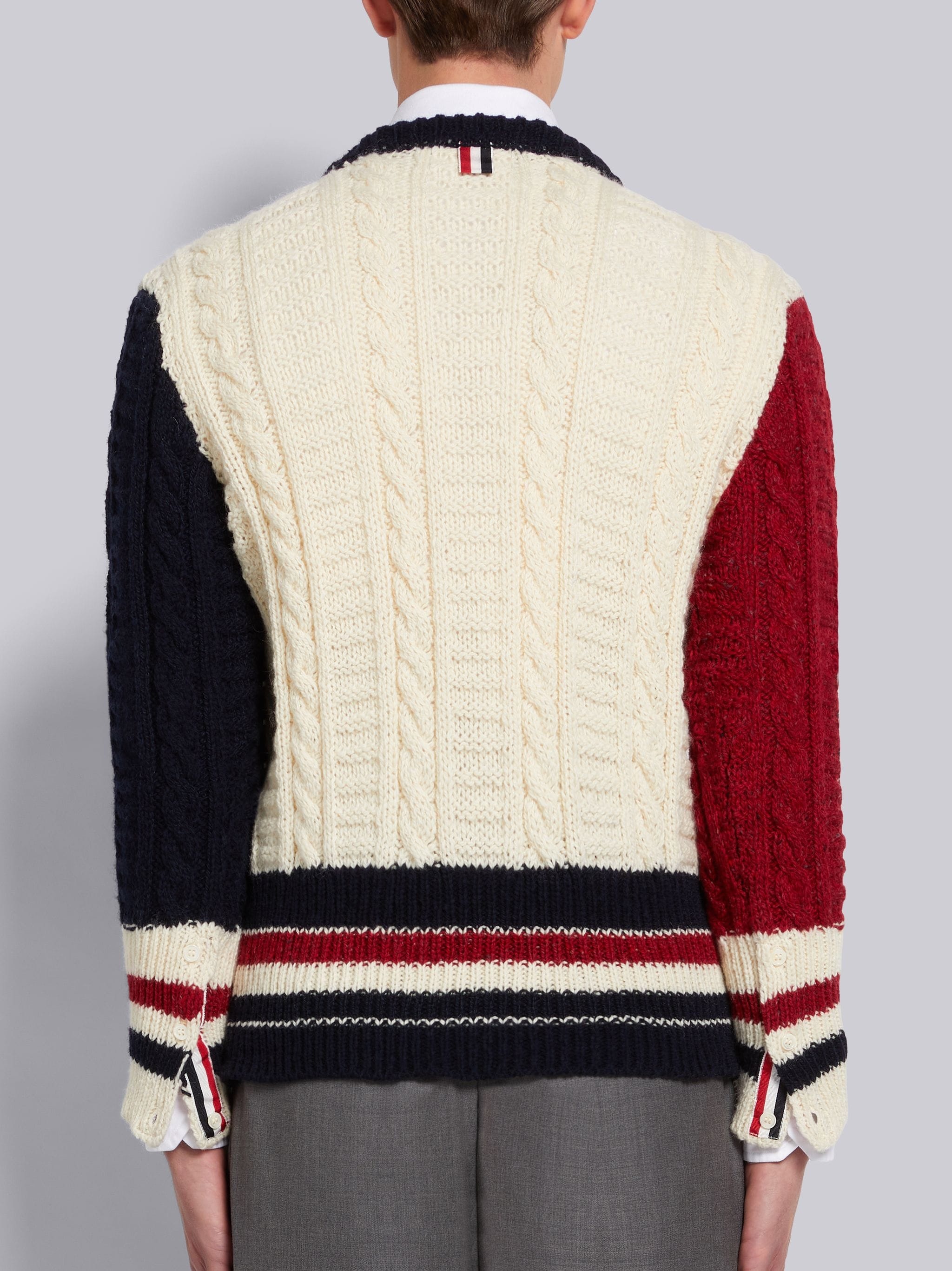 Multicolor Fun-Mix Mohair Tweed Stripe Pullover - 3