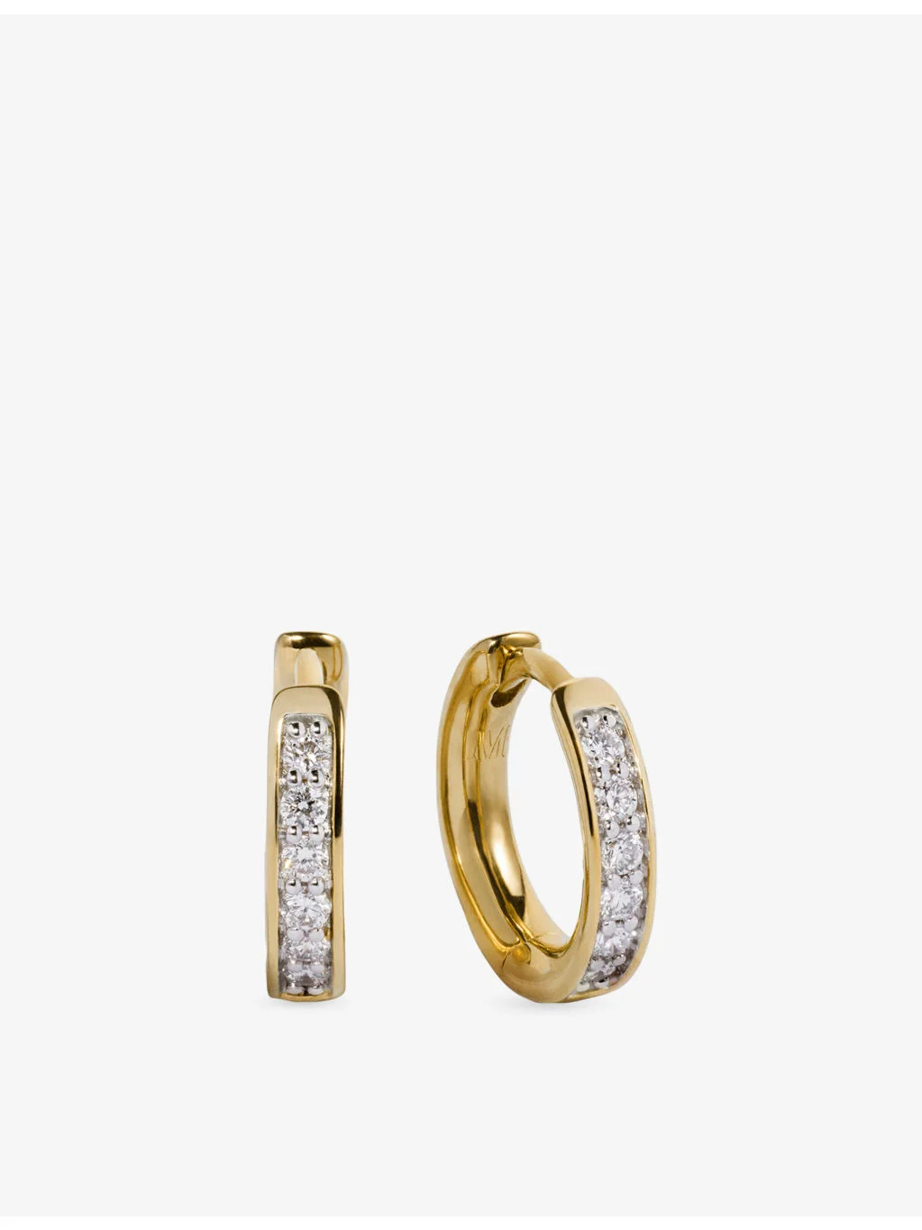 Essential 18ct Yellow Gold Vermeil And 0.14ct Lab-Grown Diamond Huggie Earrings - 1