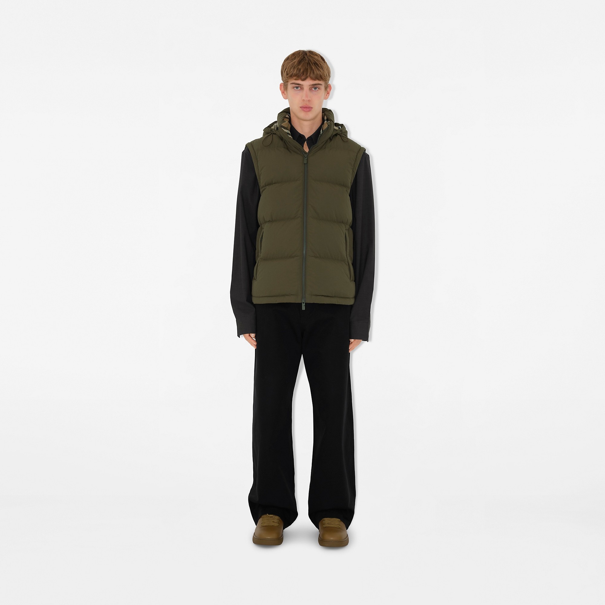 Detachable Sleeve Nylon Puffer Jacket - 5