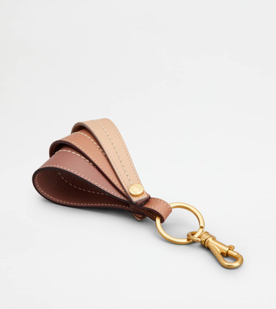 Tod's KEY HOLDER IN LEATHER - BEIGE, PINK, BROWN outlook