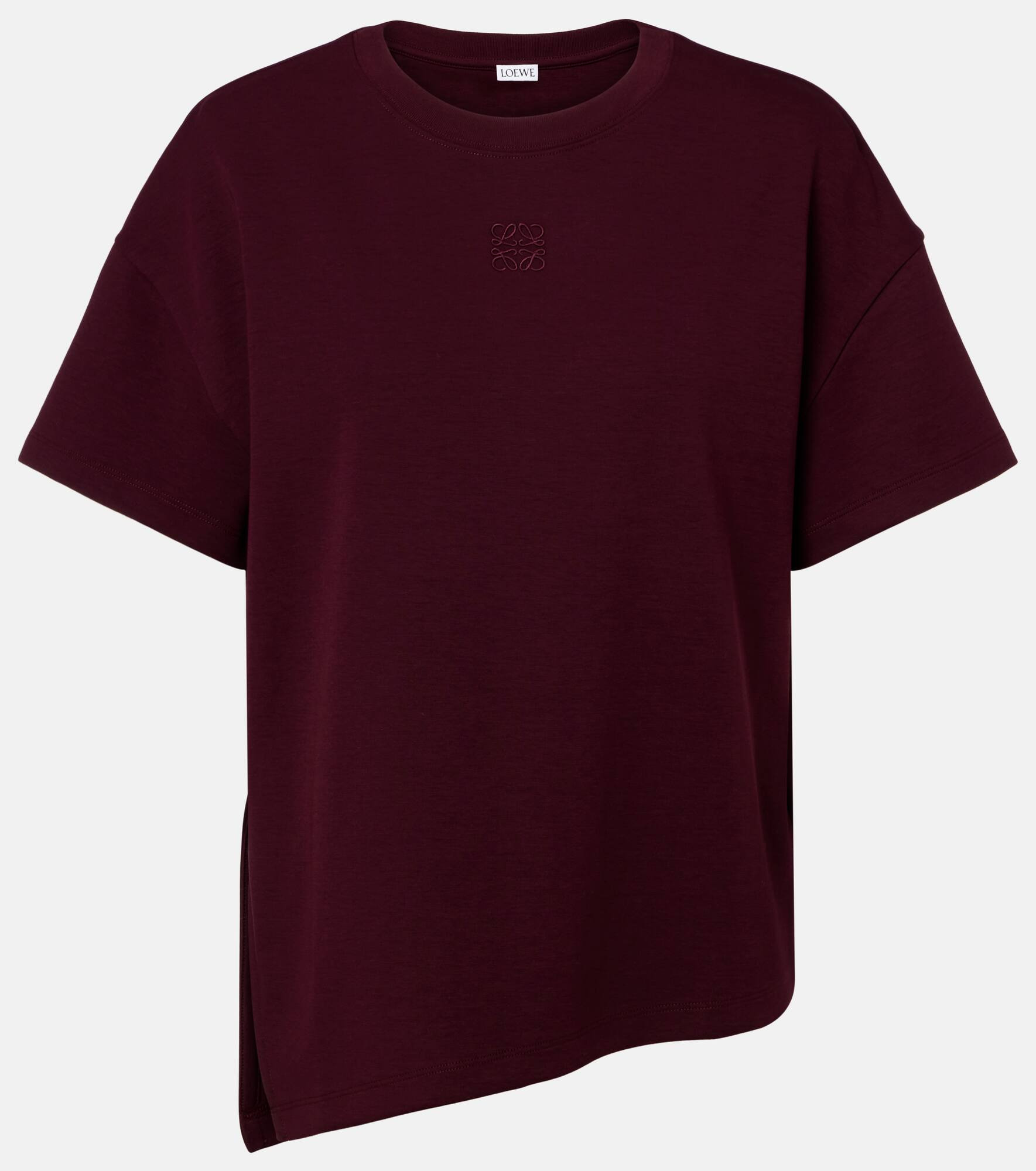 Anagram asymmetric cotton-blend T-shirt - 1