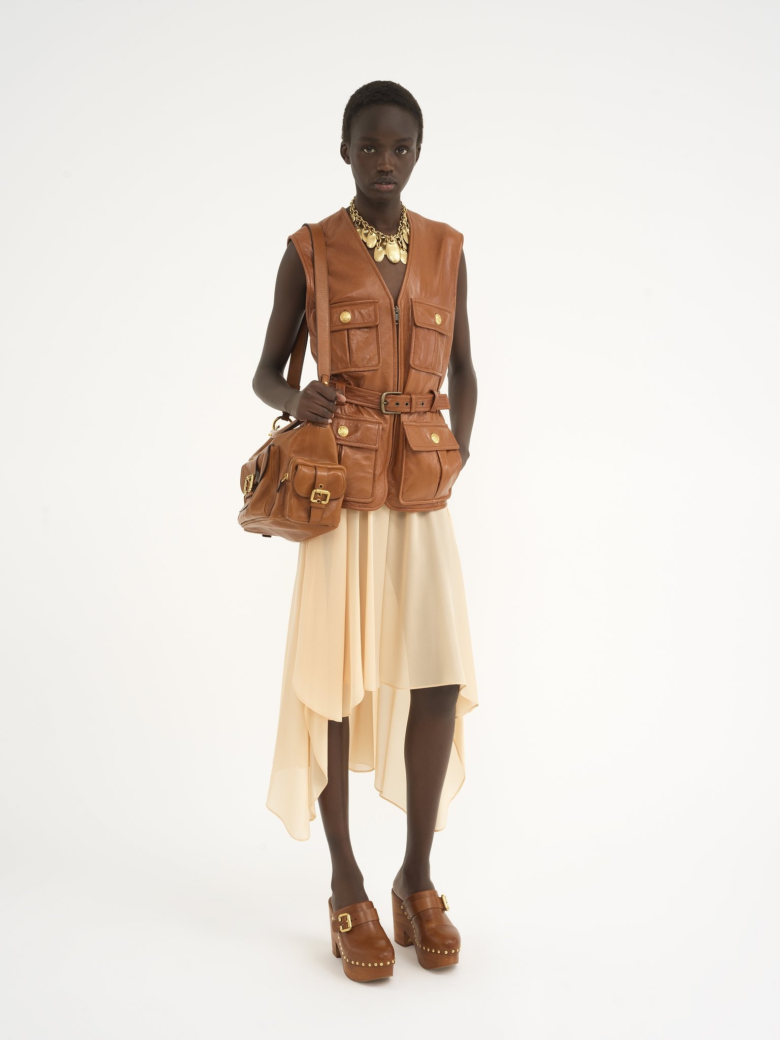 FLUID VOLANT SHORTS IN SILK GEORGETTE - 3