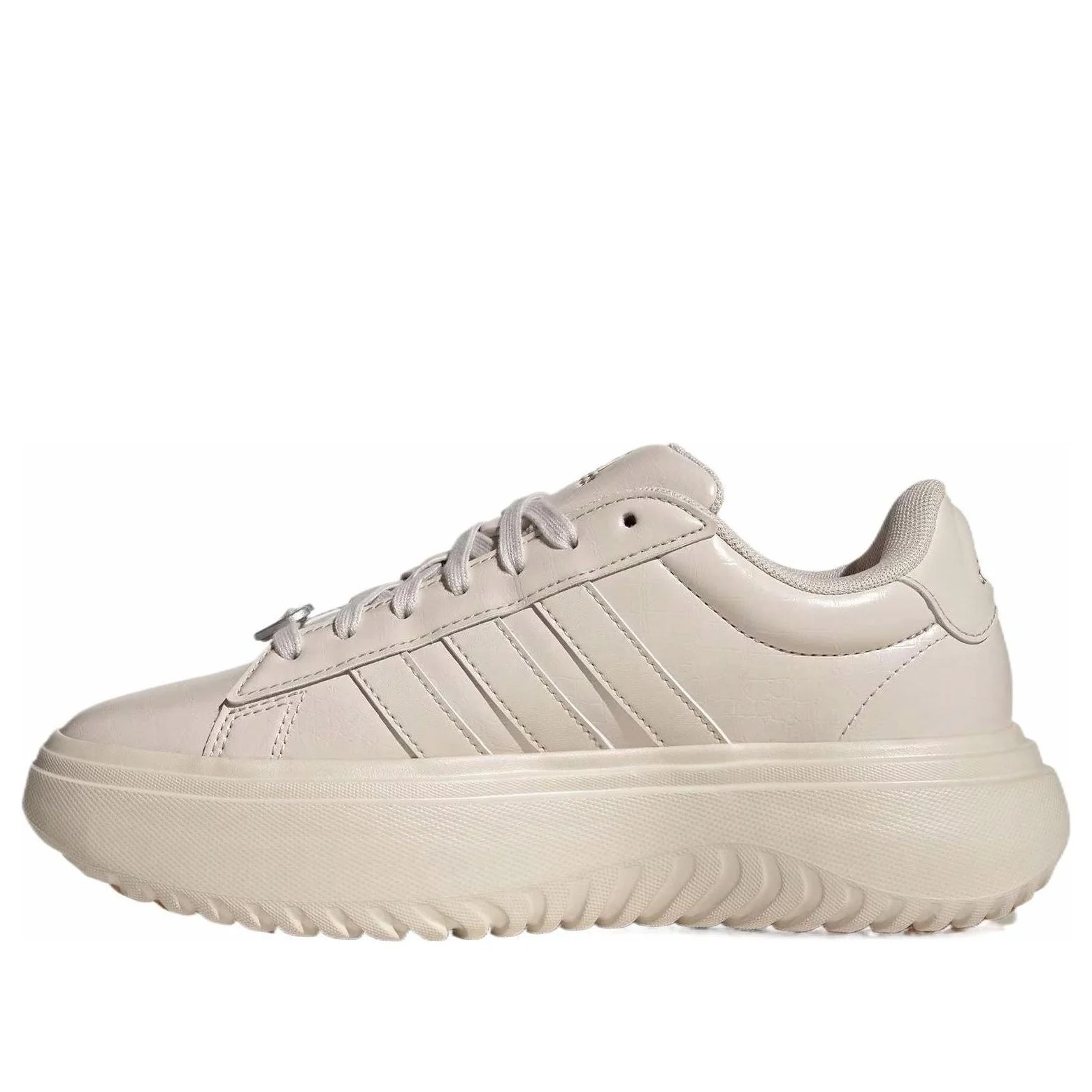 (WMNS) adidas Grand Court Platform ' Beige Brown' JH8667 - 1