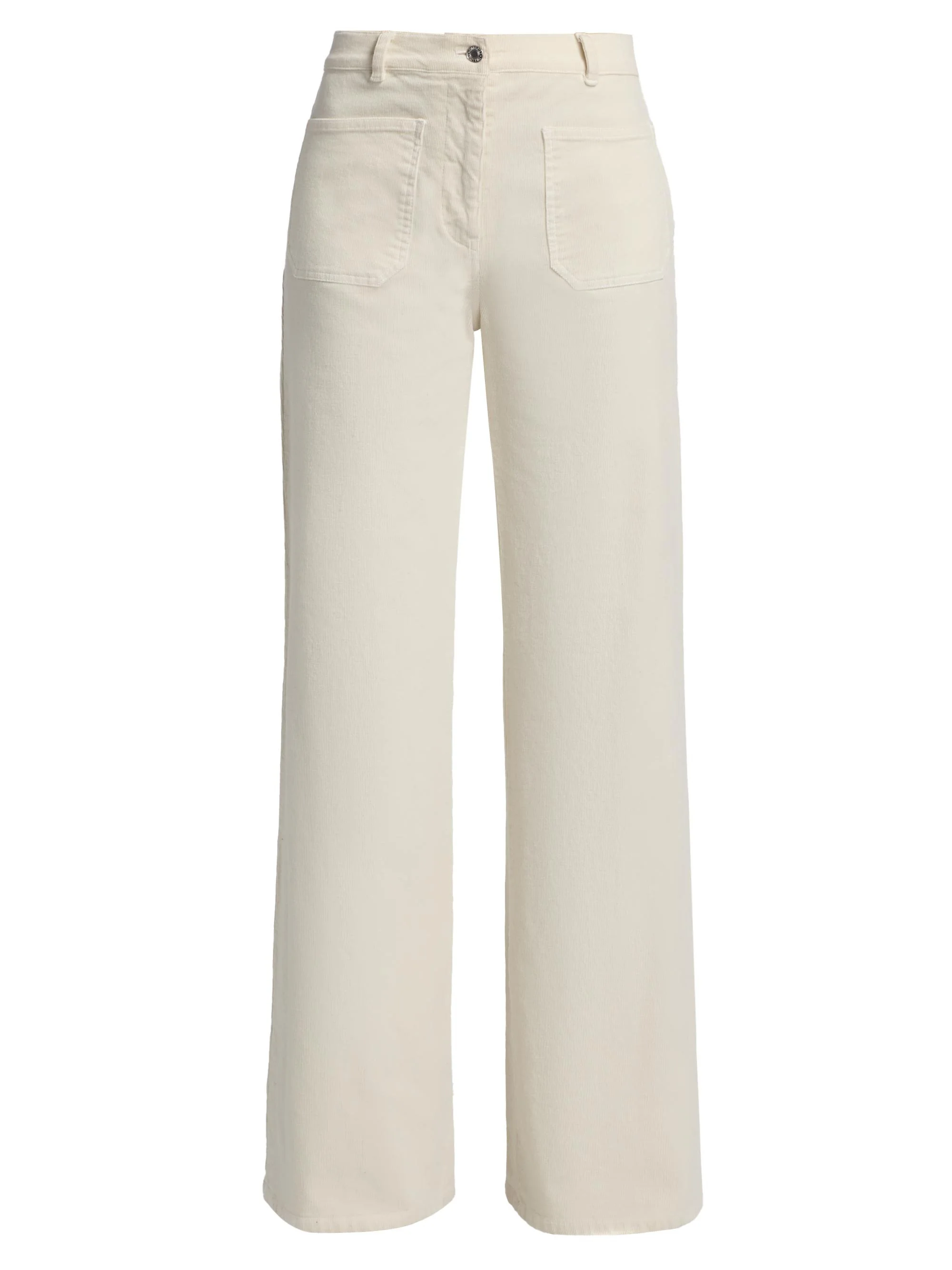 Women's Florence Flared Cotton-Blend Corduroy Pants - Stone - 1