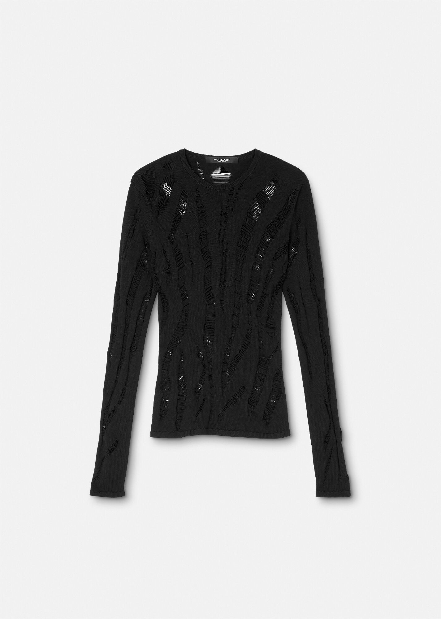 Slashed Knit Sweater - 1