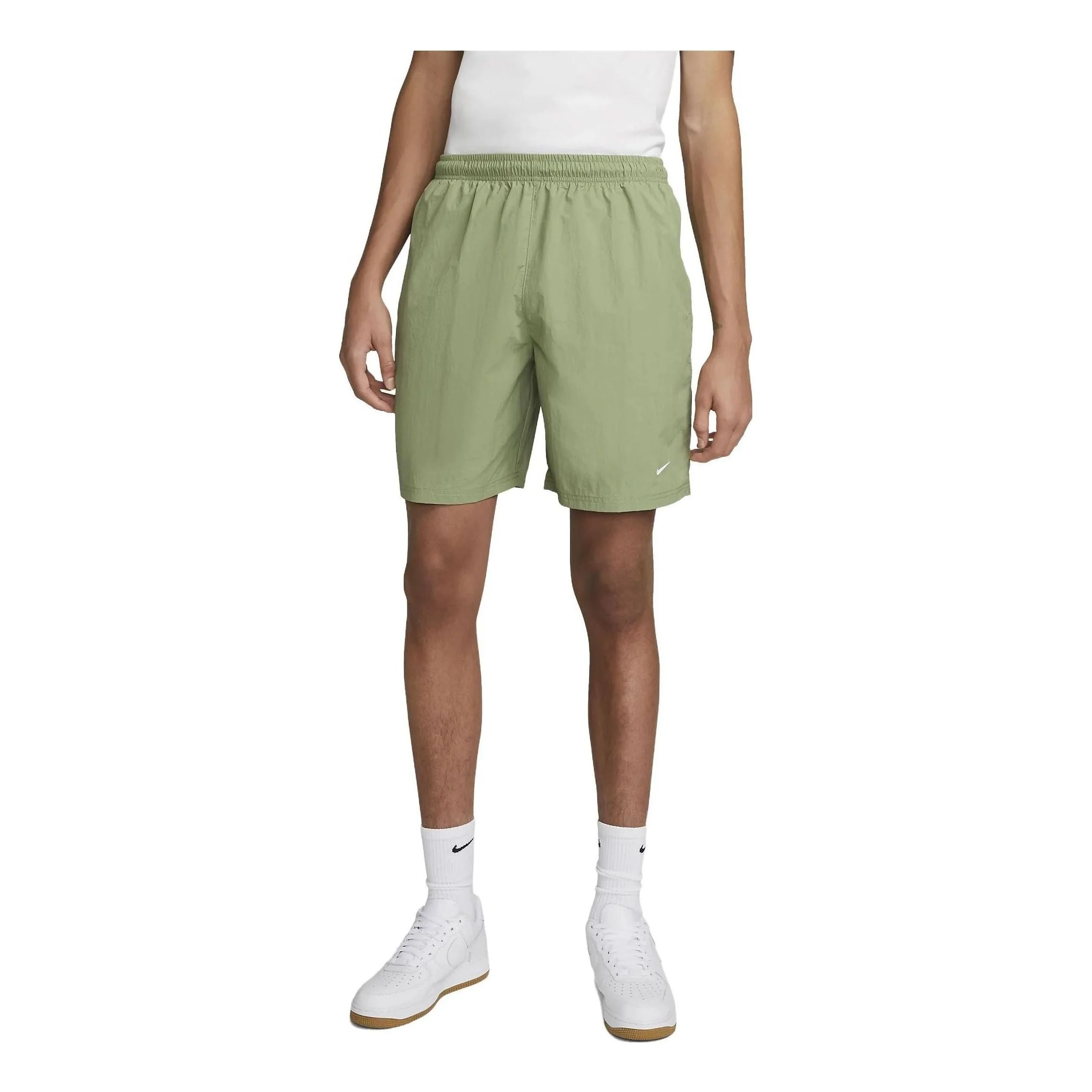 Nike Solo Swoosh Woven Shorts 'Oil Green White' DX0749-386 - 1