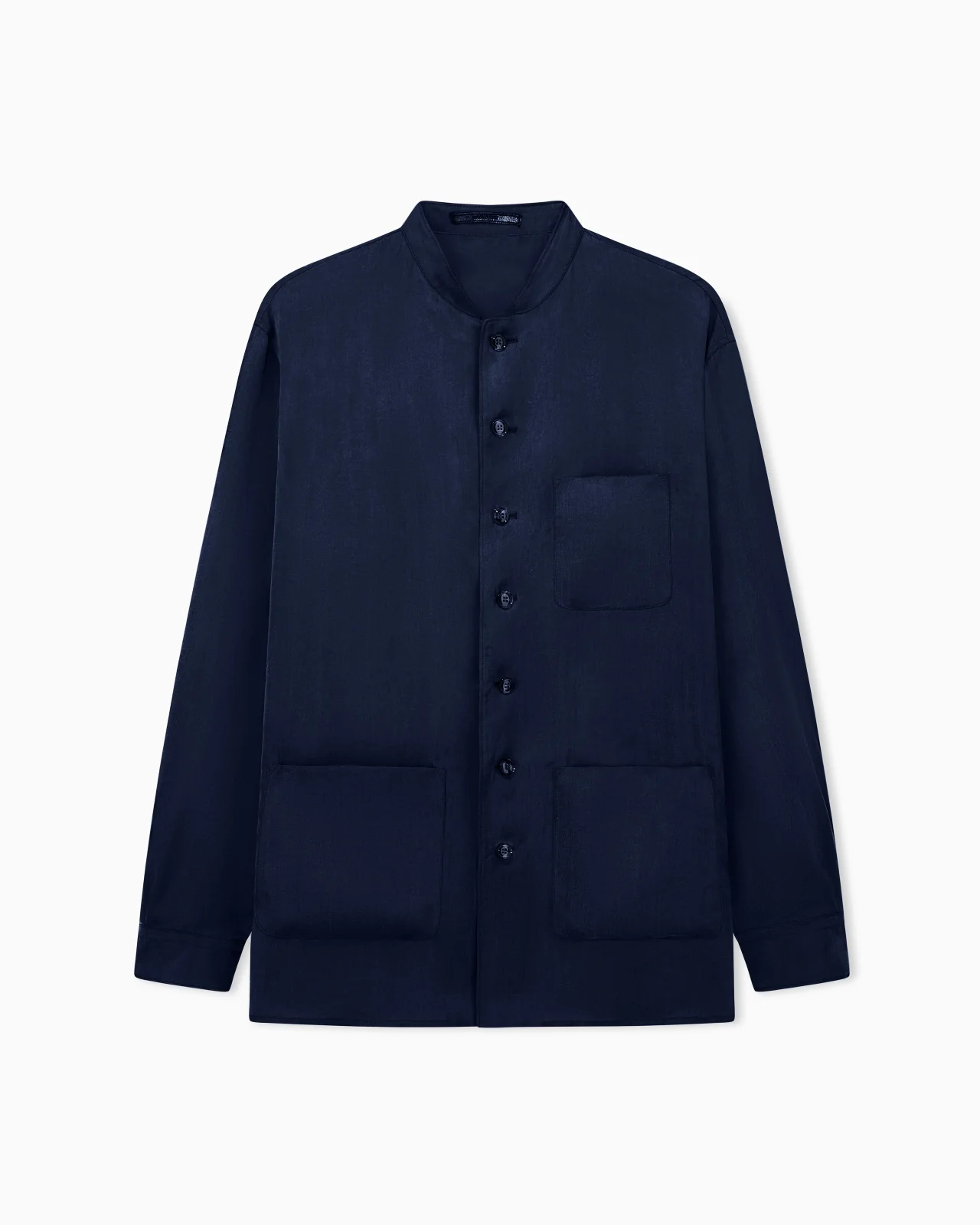 SHIRT OVERSIZED IN LIGHT LYOCELL SATIN WITH A COTTON LINING - 1