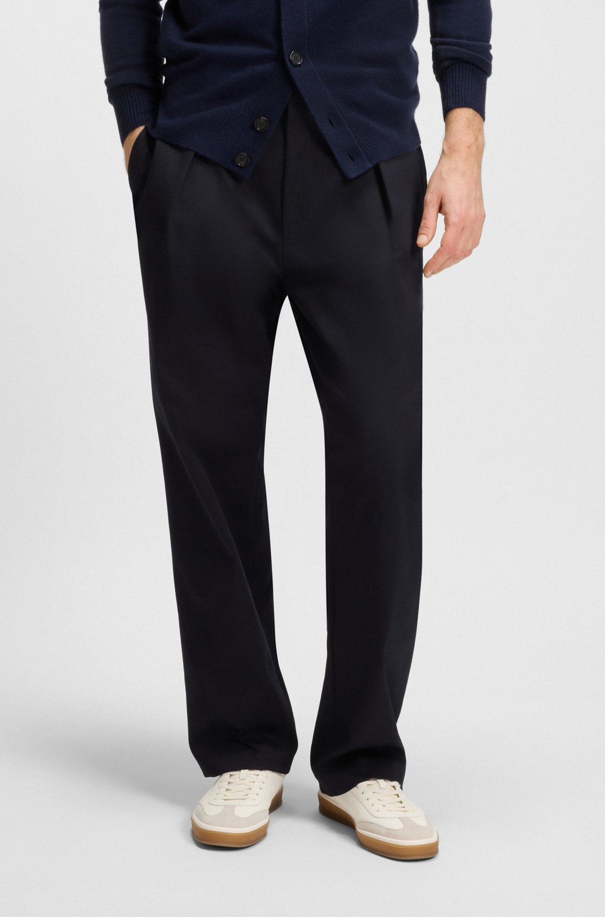 BECKHAM X BOSS TROUSERS IN STRETCH COTTON - 3